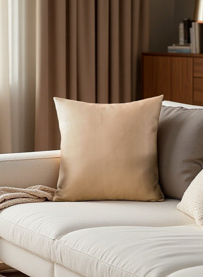 AuliceVerse Ice Silk Throw Pillow Covers 45x45 cm (Pack of 2) - Light Gold, Cooling Breathable Cushion Covers for Sofa, Decorative Pillow Cases No Insert - Image 3